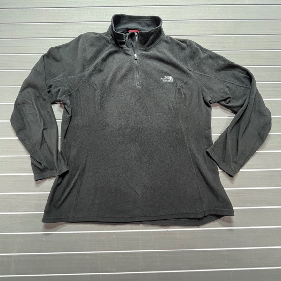 The North Face Tops - The North Face Womens Fleece 1/4 Zip Pullover Sweatshirt Dark Gray XL‎